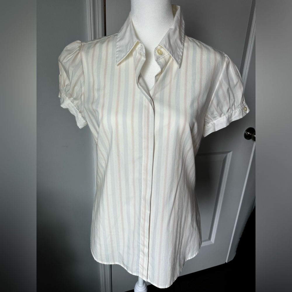 OLD NAVY  Cotton White Striped Women's Top ,Size SMALL